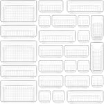 Sæt med 25 skuffeorganisatorer 4 størrelser, skuffeopbevaring i gennemsigtig plast  perfekt til badeværelse og sminkebord